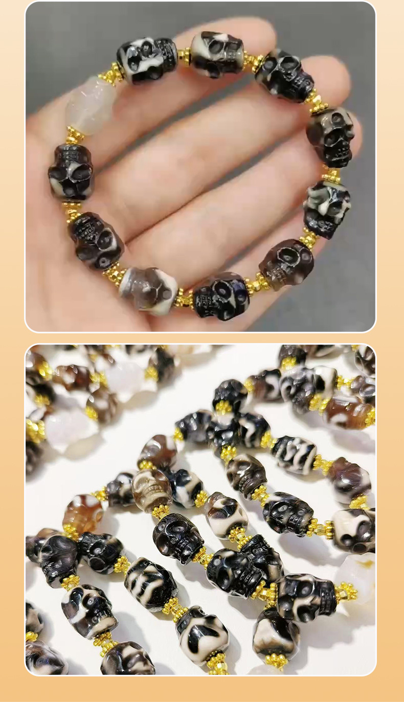 Handcrafted bracelet shown on hand